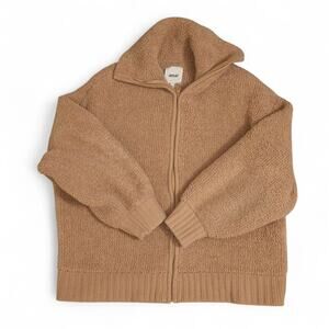 Aerie Teddy Sherpa Jacket Warm Brown Size Large - NWOT